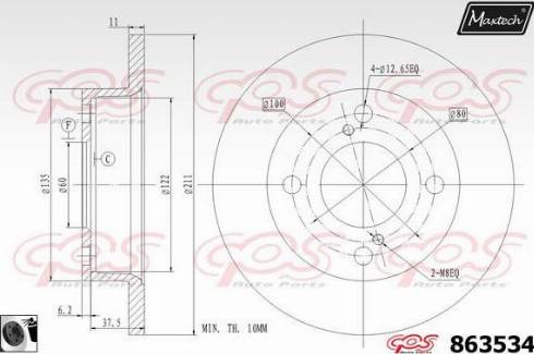 Maxtech 863534.0060 - Bremžu diski adetalas.lv