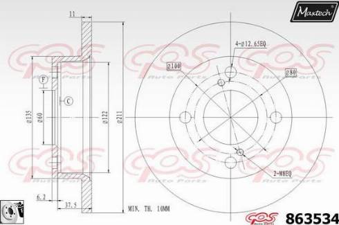 Maxtech 863534.0080 - Bremžu diski adetalas.lv