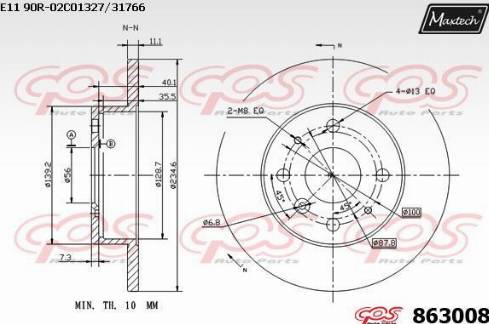 Maxtech 863008.0000 - Bremžu diski adetalas.lv