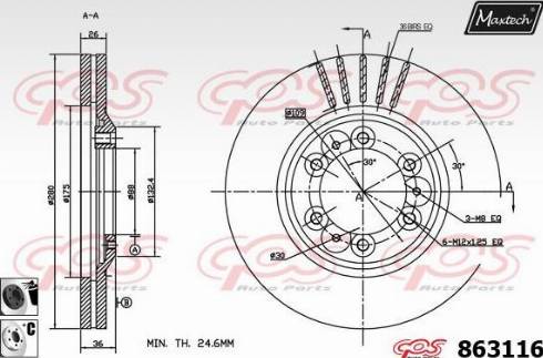 Maxtech 863116.6060 - Bremžu diski adetalas.lv