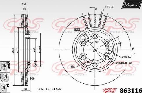 Maxtech 863116.6880 - Bremžu diski adetalas.lv