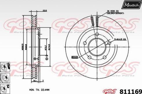 Maxtech 811169.6980 - Bremžu diski adetalas.lv