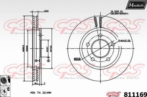 Maxtech 811169.6060 - Bremžu diski adetalas.lv