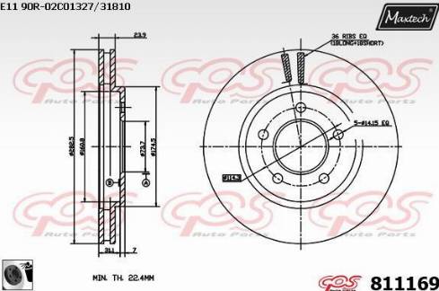 Maxtech 811169.0060 - Bremžu diski adetalas.lv