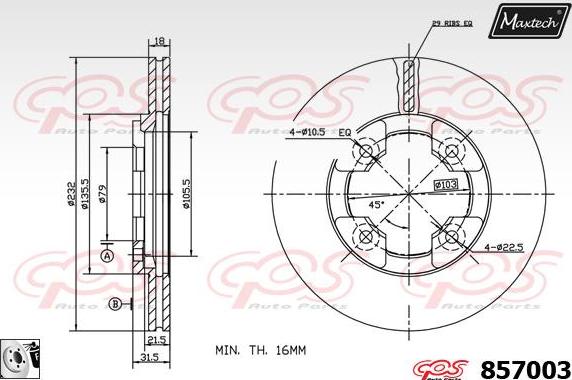 Maxtech 811169 - Bremžu diski adetalas.lv