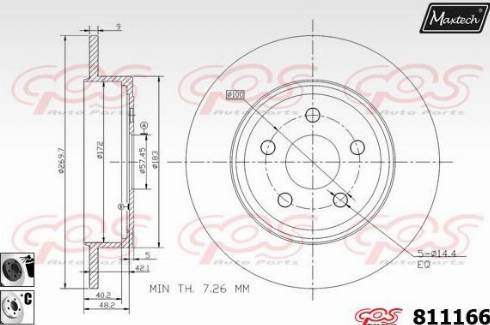 Maxtech 811166.6060 - Bremžu diski adetalas.lv