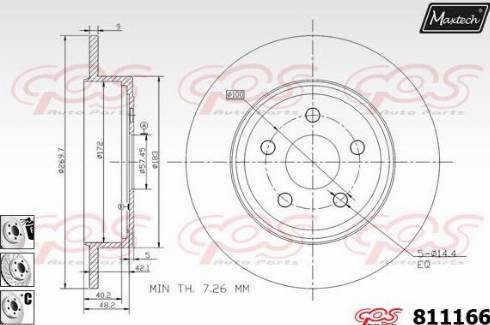 Maxtech 811166.6880 - Bremžu diski adetalas.lv