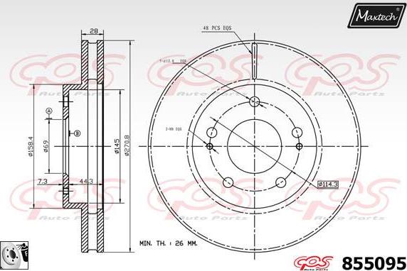 Maxtech 811166 - Bremžu diski adetalas.lv