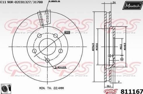 Maxtech 811167.0060 - Bremžu diski adetalas.lv