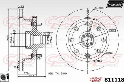 Maxtech 811118.0060 - Bremžu diski adetalas.lv