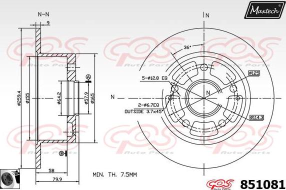 Maxtech 811118 - Bremžu diski adetalas.lv