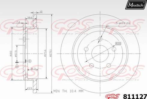 Maxtech 811127.0000 - Bremžu diski adetalas.lv