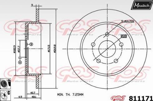 Maxtech 811171.6060 - Bremžu diski adetalas.lv