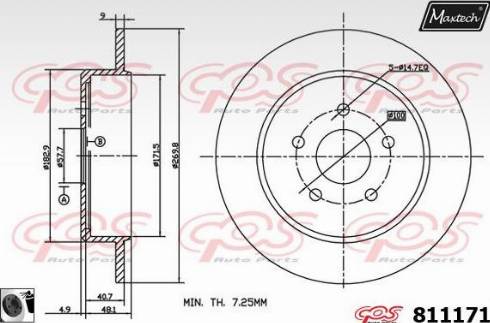 Maxtech 811171.0060 - Bremžu diski adetalas.lv