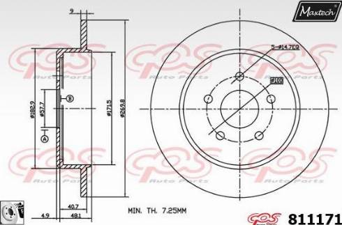 Maxtech 811171.0080 - Bremžu diski adetalas.lv