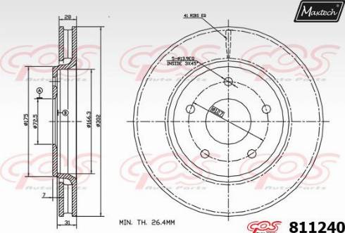 Maxtech 811240.0000 - Bremžu diski adetalas.lv