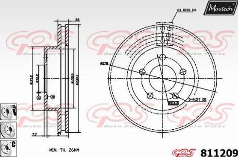 Maxtech 811209.6980 - Bremžu diski adetalas.lv