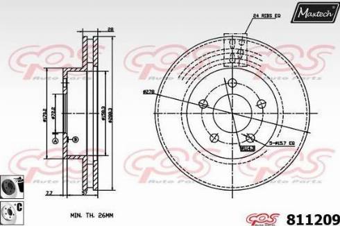 Maxtech 811209.6060 - Bremžu diski adetalas.lv