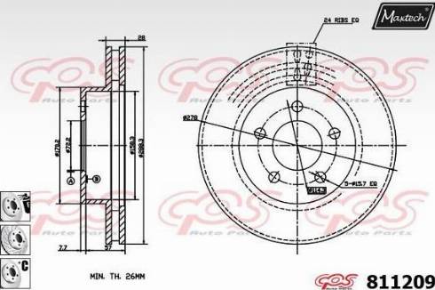 Maxtech 811209.6880 - Bremžu diski adetalas.lv