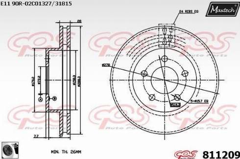 Maxtech 811209.0060 - Bremžu diski adetalas.lv