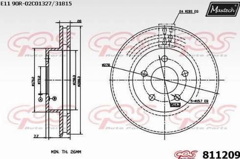 Maxtech 811209.0000 - Bremžu diski adetalas.lv