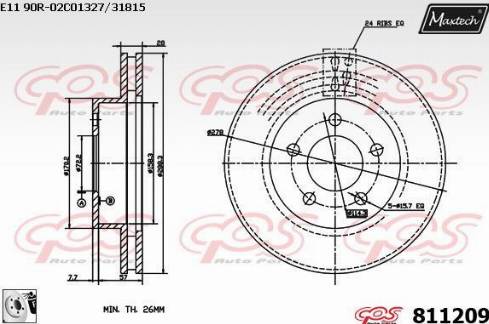 Maxtech 811209.0080 - Bremžu diski adetalas.lv