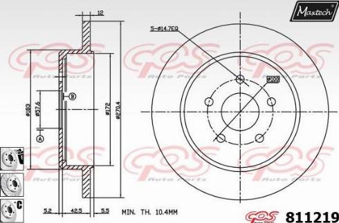 Maxtech 811219.6980 - Bremžu diski adetalas.lv