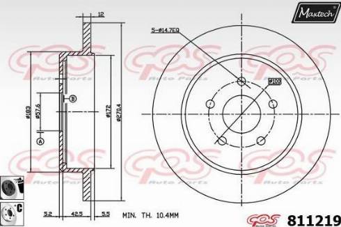 Maxtech 811219.6060 - Bremžu diski adetalas.lv