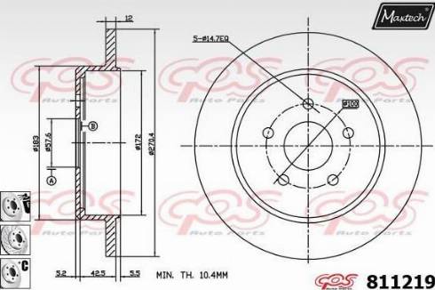 Maxtech 811219.6880 - Bremžu diski adetalas.lv