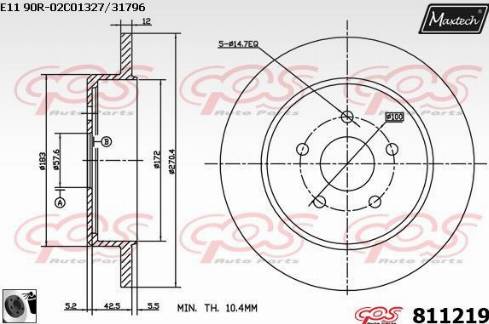 Maxtech 811219.0060 - Bremžu diski adetalas.lv