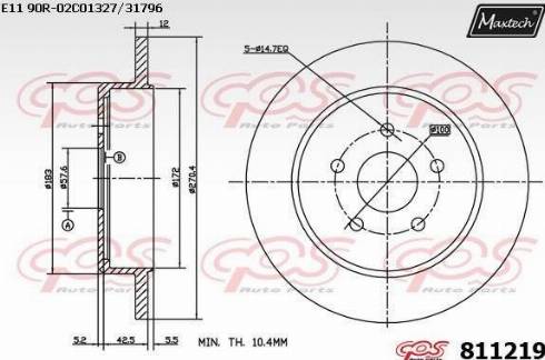 Maxtech 811219.0000 - Bremžu diski adetalas.lv