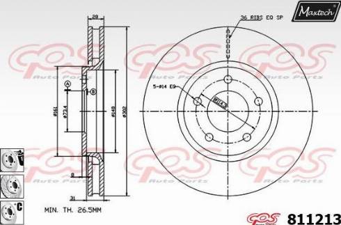 Maxtech 811213.6980 - Bremžu diski adetalas.lv