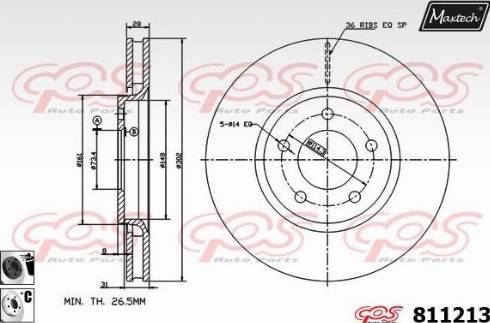 Mintex MDC2907 - Bremžu diski adetalas.lv