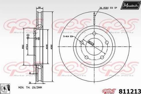 Maxtech 811213.0080 - Bremžu diski adetalas.lv