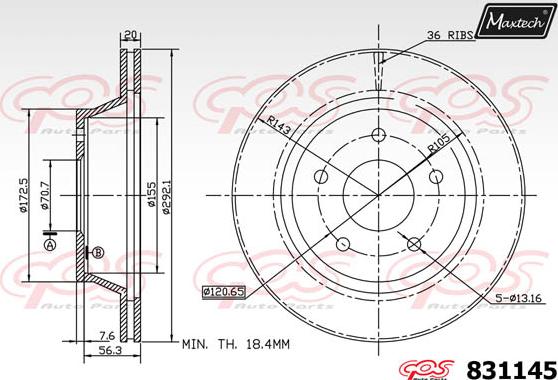 Maxtech 811213 - Bremžu diski adetalas.lv