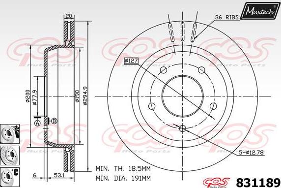 Maxtech 881408 - Bremžu diski adetalas.lv