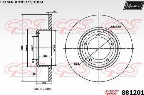 Maxtech 881201.0000 - Bremžu diski adetalas.lv