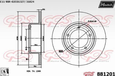 Maxtech 881201.0080 - Bremžu diski adetalas.lv