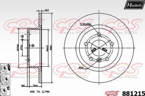 Maxtech 881215.6880 - Bremžu diski adetalas.lv