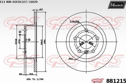 Maxtech 881215.0000 - Bremžu diski adetalas.lv