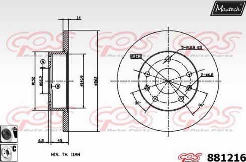 Maxtech 881216.6060 - Bremžu diski adetalas.lv