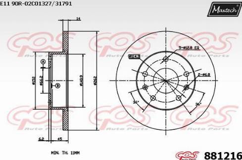 Maxtech 881216.0000 - Bremžu diski adetalas.lv