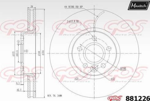 Maxtech 881226.0000 - Bremžu diski adetalas.lv