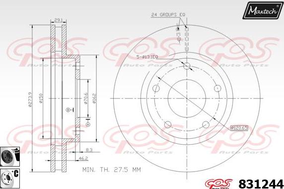 Maxtech 881226 - Bremžu diski adetalas.lv