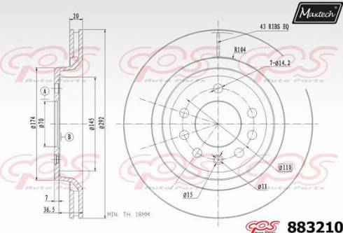 Maxtech 883210.0000 - Bremžu diski adetalas.lv