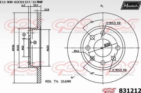 Maxtech 831212.0000 - Bremžu diski adetalas.lv