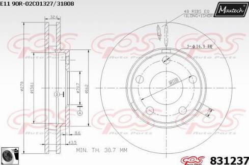 Maxtech 831237.0060 - Bremžu diski adetalas.lv