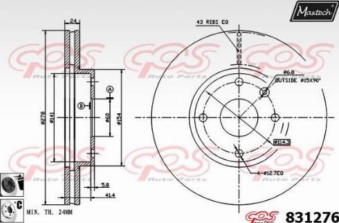 Maxtech 831276.6060 - Bremžu diski adetalas.lv