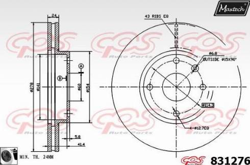 Maxtech 831276.0060 - Bremžu diski adetalas.lv