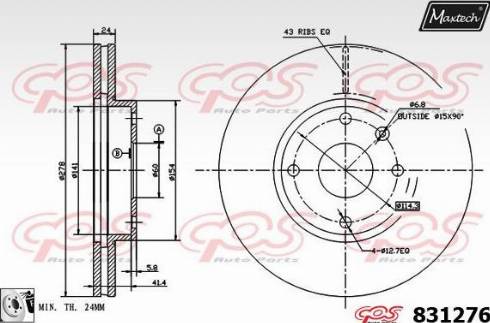 Maxtech 831276.0080 - Bremžu diski adetalas.lv